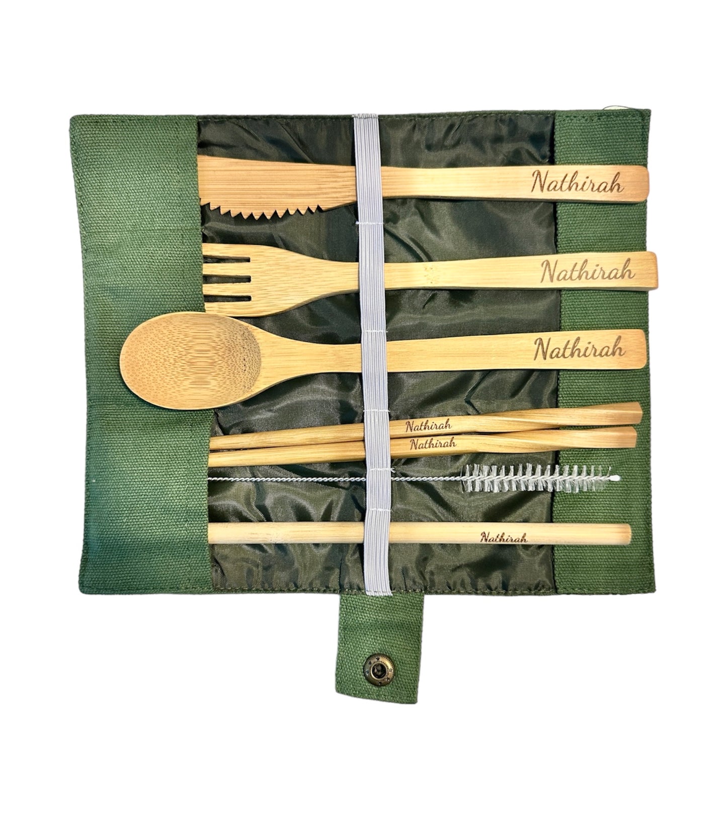 Personalised Wooden Cutlery Travel Set
