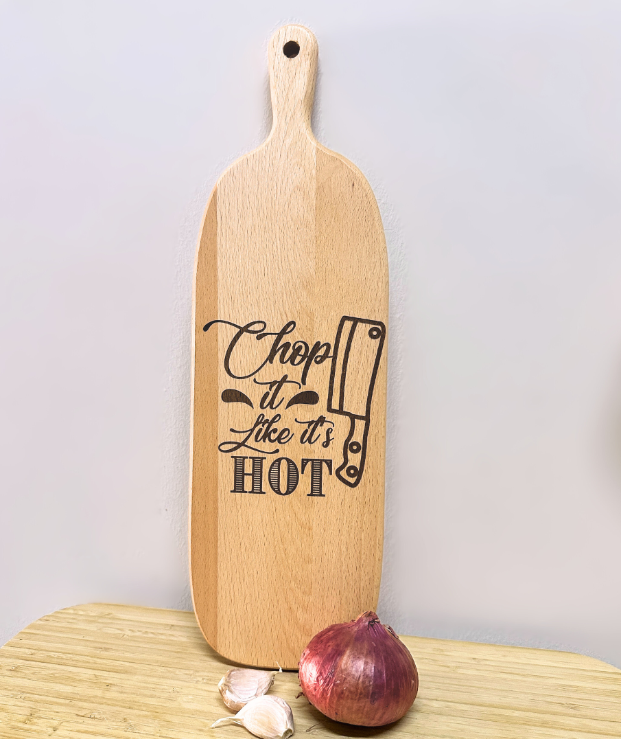 Personalised Wooden Chopping Board and Serving Platter (Bottle Shaped)