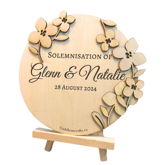 Blooms Wedding and Event Standing Plaque / Standee