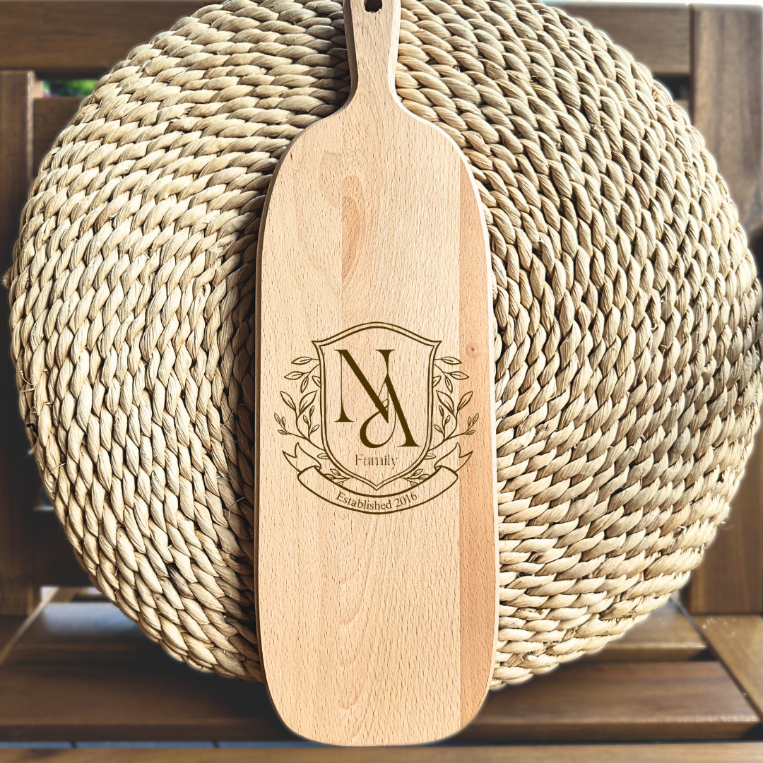 Personalised Wooden Chopping Board and Serving Platter (Bottle Shaped)